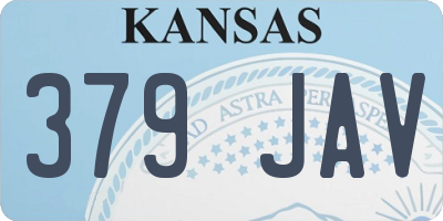 KS license plate 379JAV