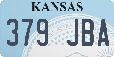 KS license plate 379JBA