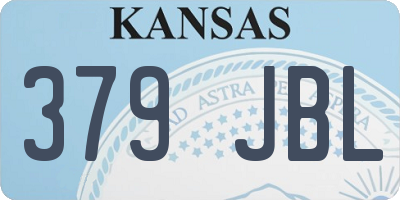 KS license plate 379JBL