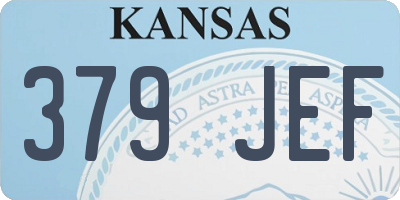 KS license plate 379JEF