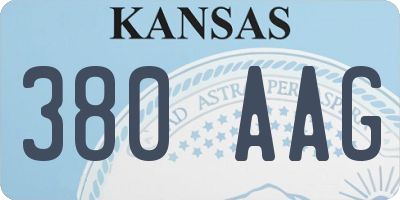 KS license plate 380AAG