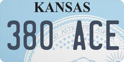 KS license plate 380ACE