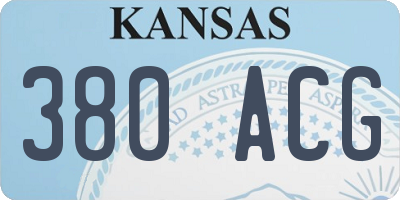 KS license plate 380ACG