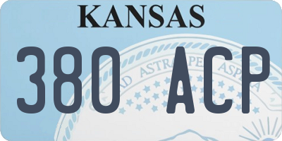 KS license plate 380ACP