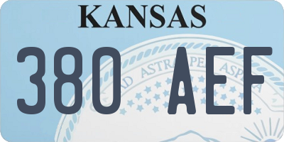 KS license plate 380AEF