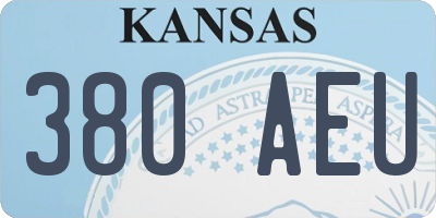 KS license plate 380AEU