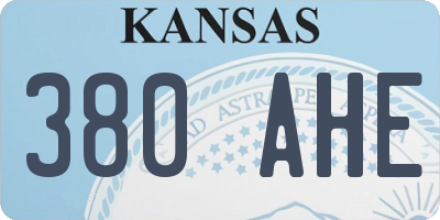KS license plate 380AHE