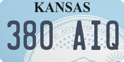 KS license plate 380AIQ