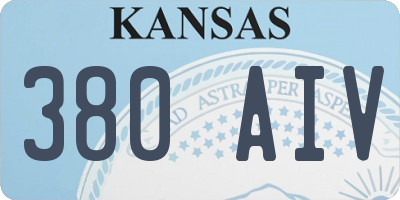 KS license plate 380AIV