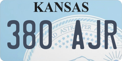 KS license plate 380AJR