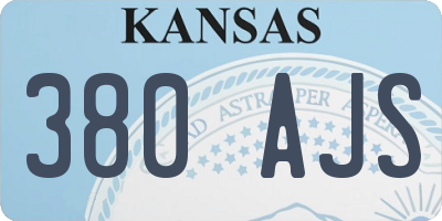 KS license plate 380AJS