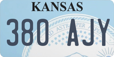 KS license plate 380AJY