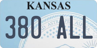 KS license plate 380ALL