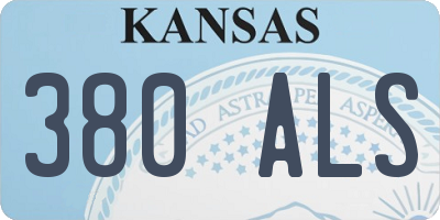 KS license plate 380ALS
