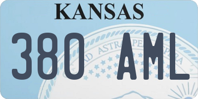 KS license plate 380AML
