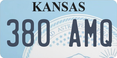 KS license plate 380AMQ