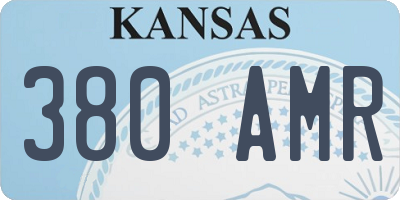 KS license plate 380AMR