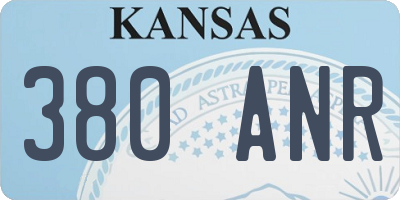 KS license plate 380ANR