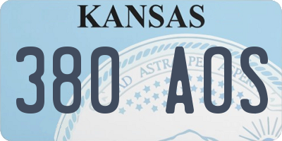 KS license plate 380AOS