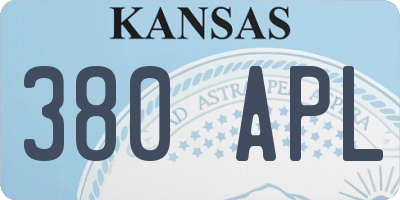 KS license plate 380APL