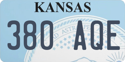 KS license plate 380AQE