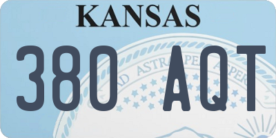 KS license plate 380AQT