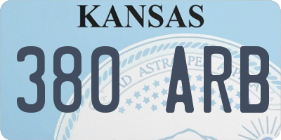 KS license plate 380ARB