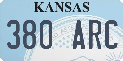 KS license plate 380ARC