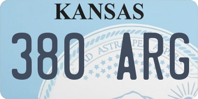 KS license plate 380ARG