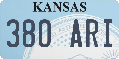 KS license plate 380ARI