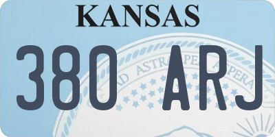 KS license plate 380ARJ