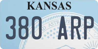 KS license plate 380ARP