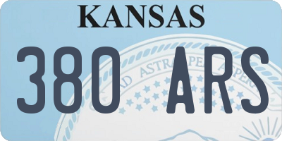 KS license plate 380ARS