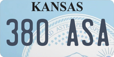 KS license plate 380ASA