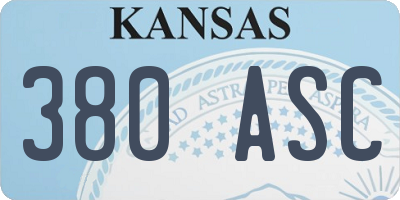 KS license plate 380ASC