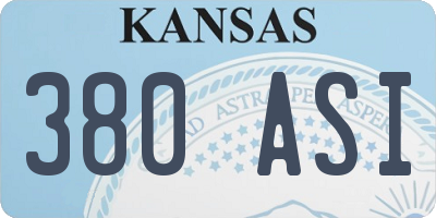 KS license plate 380ASI