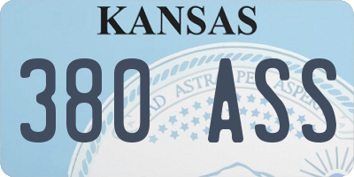 KS license plate 380ASS