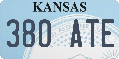 KS license plate 380ATE