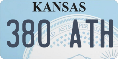 KS license plate 380ATH