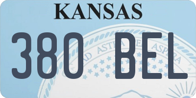 KS license plate 380BEL