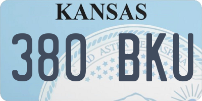 KS license plate 380BKU