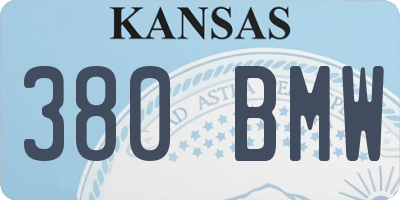 KS license plate 380BMW