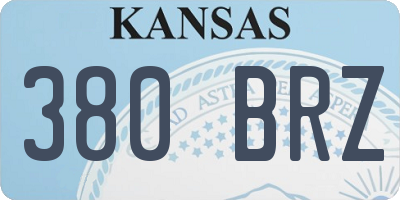 KS license plate 380BRZ