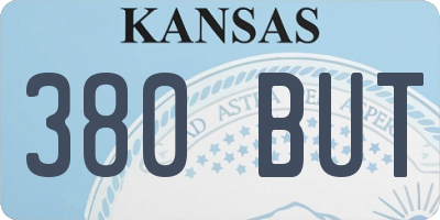 KS license plate 380BUT