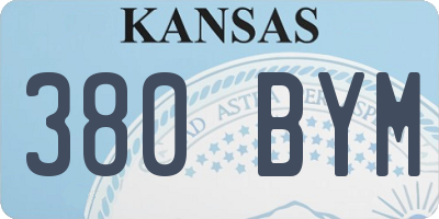KS license plate 380BYM