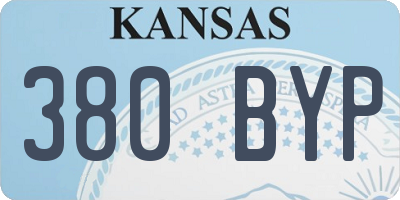 KS license plate 380BYP