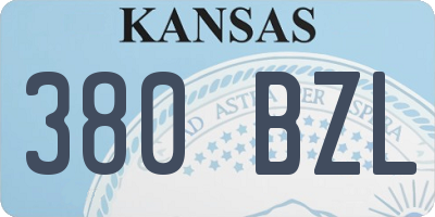 KS license plate 380BZL