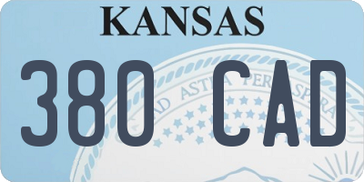 KS license plate 380CAD