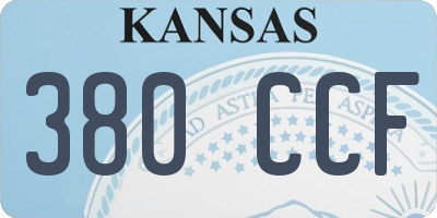 KS license plate 380CCF