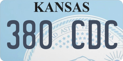 KS license plate 380CDC